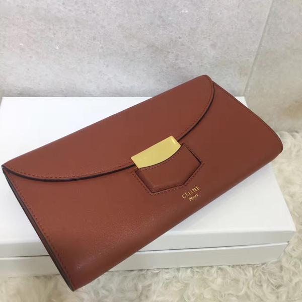 新作限定 CELINE セリーヌコピー TROTTEUR LARGE FLAP グレインドカーフスキン 長財布 107853APM.03D